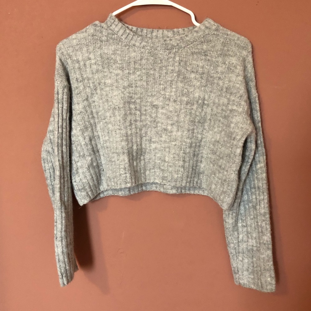 Cropped long sleeve top